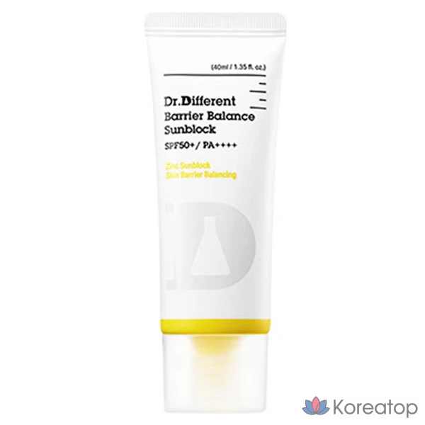 Солнцезащитный крем Dr. Different Barrier Balance Sunblock SPF50+ PA++++, 40 мл, 1 шт.