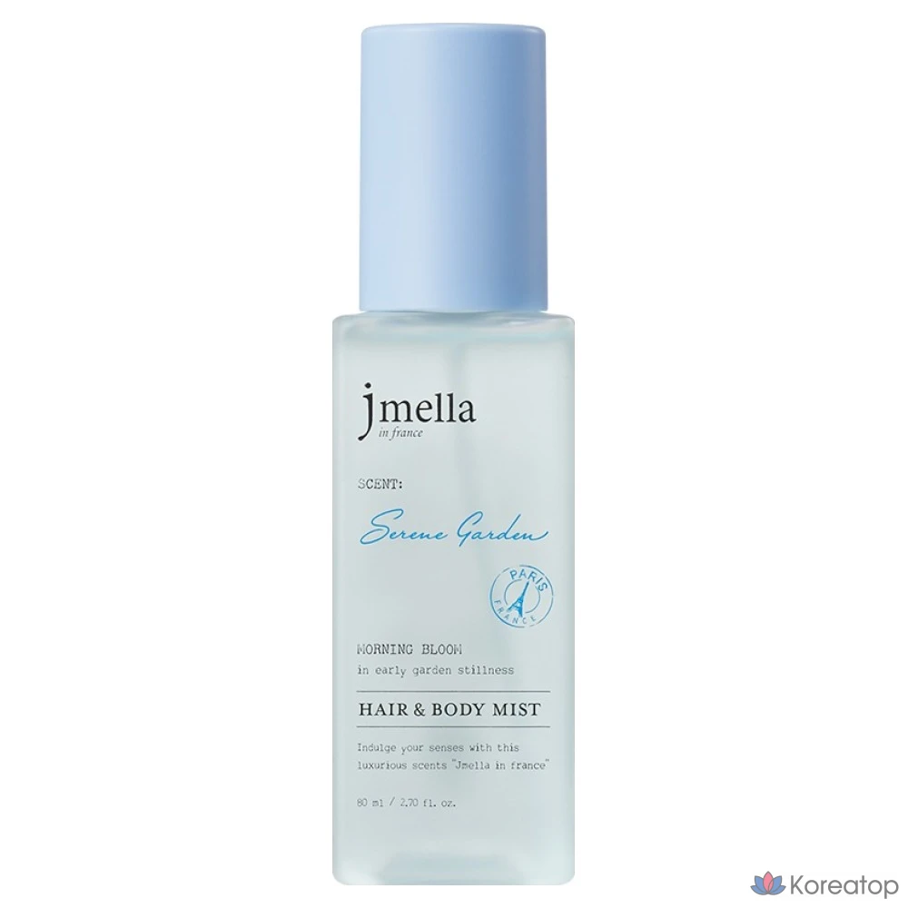 Парфюмированный спрей для волос и тела Jmella In France Serene Garden Perfume Hair & Body Mist Floral Peony, 80 мл, 1 шт.