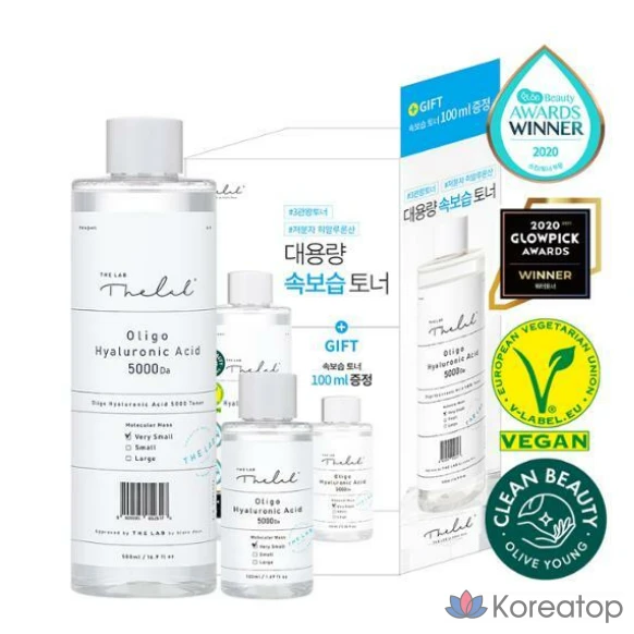 Тонер THE LAB by blanc doux Oligo Hyaluronic Acid 5000, 500 мл + 100 мл, 1 шт.