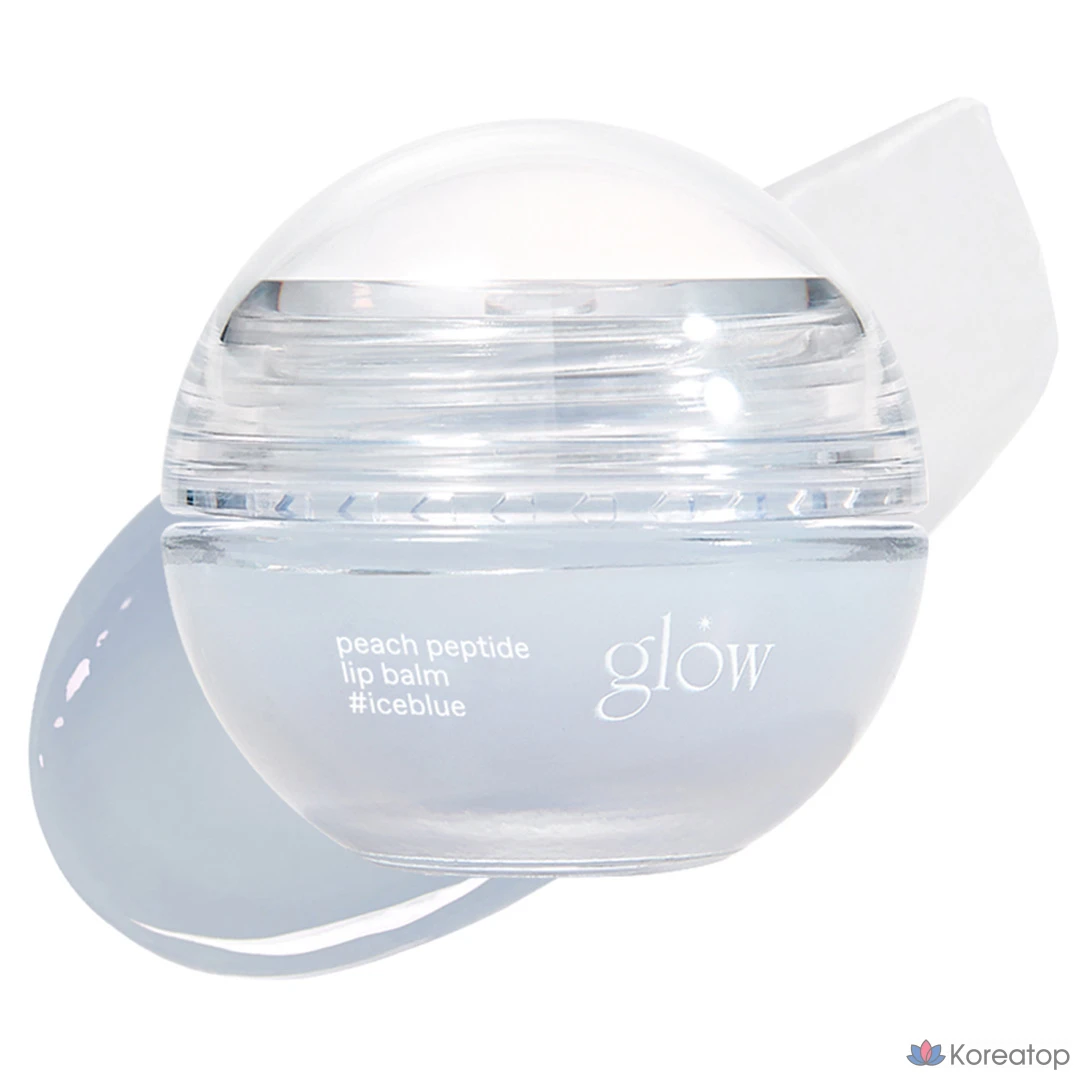 Бальзам для губ Glow Peach Peptide Lip Balm, оттенок Ice Blue, 8 г, 1 шт.