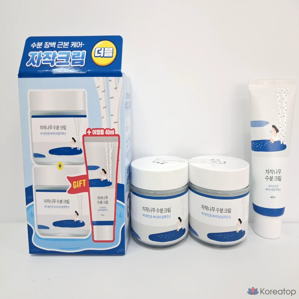 Крем для лица Round Lab Birch Juice Moisturizing Cream Double Set, 200 мл, 1 шт.