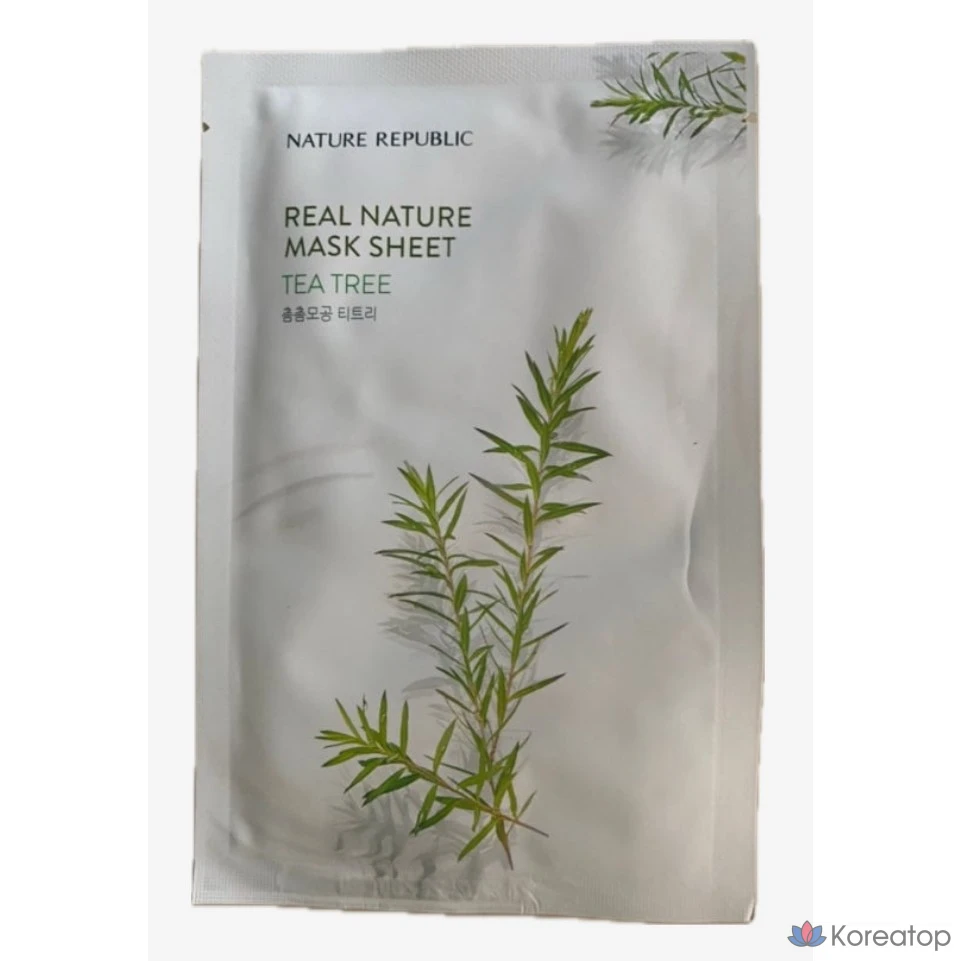 Тканевая маска для лица Nature Republic Real Nature Tea Tree Mask Sheet, 23 мл, 60 шт.