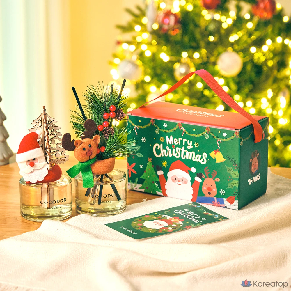 Диффузор для дома Cocodor Christmas Diffuser, оттенок A (Black Cherry + Yangjae Flower Market), 200 мл, 2 шт.