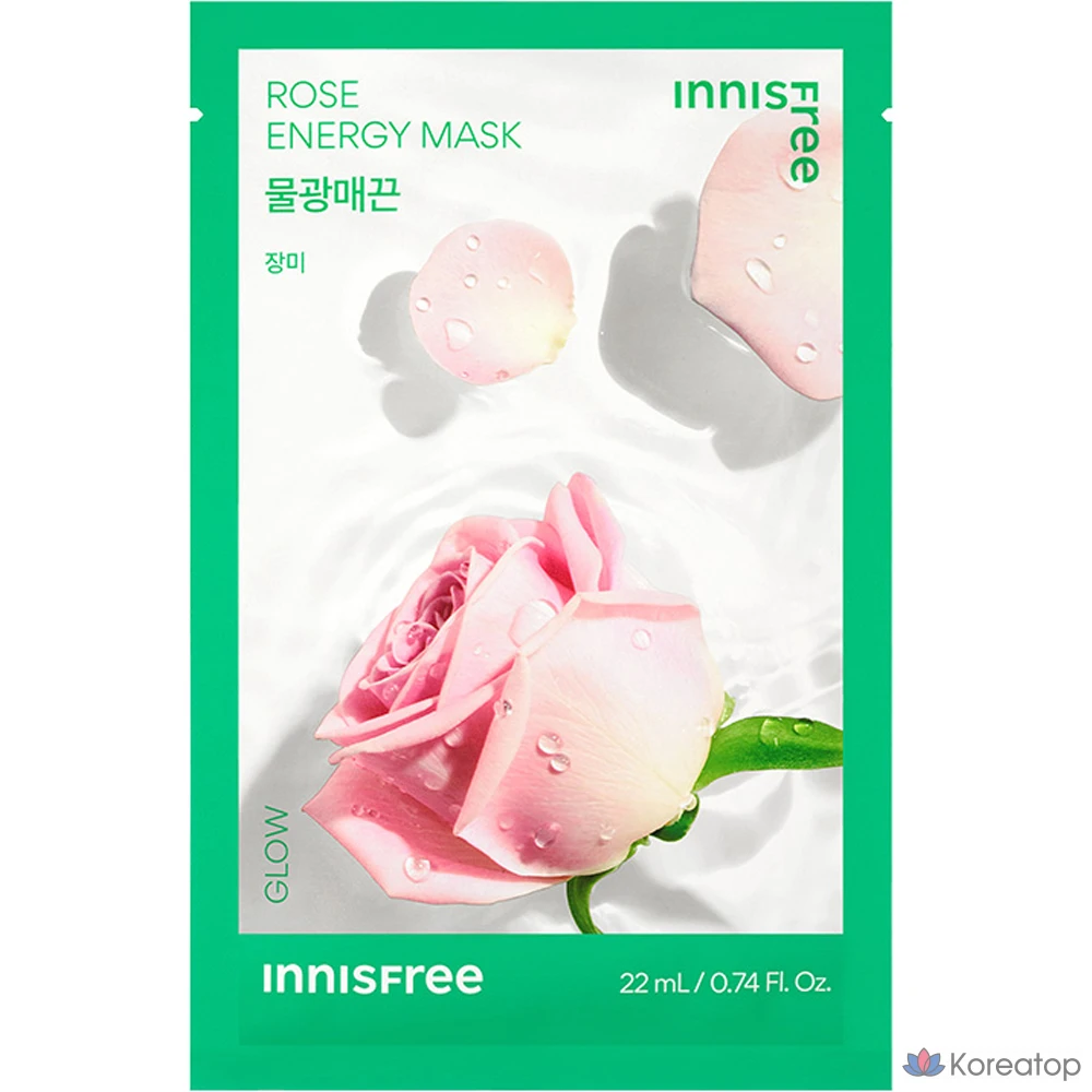 Тканевая маска для лица Innisfree New Rose Energy Mask, 22 мл, 1 шт.