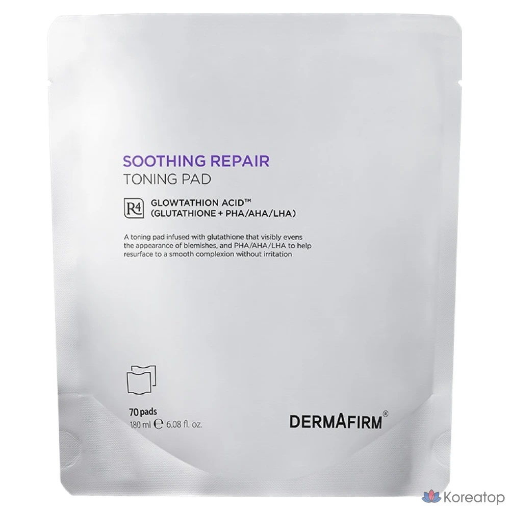 Тонер-пэды Dermafirm Soothing Repair Toning Pad R4 Refill, 180 мл, 70 шт.