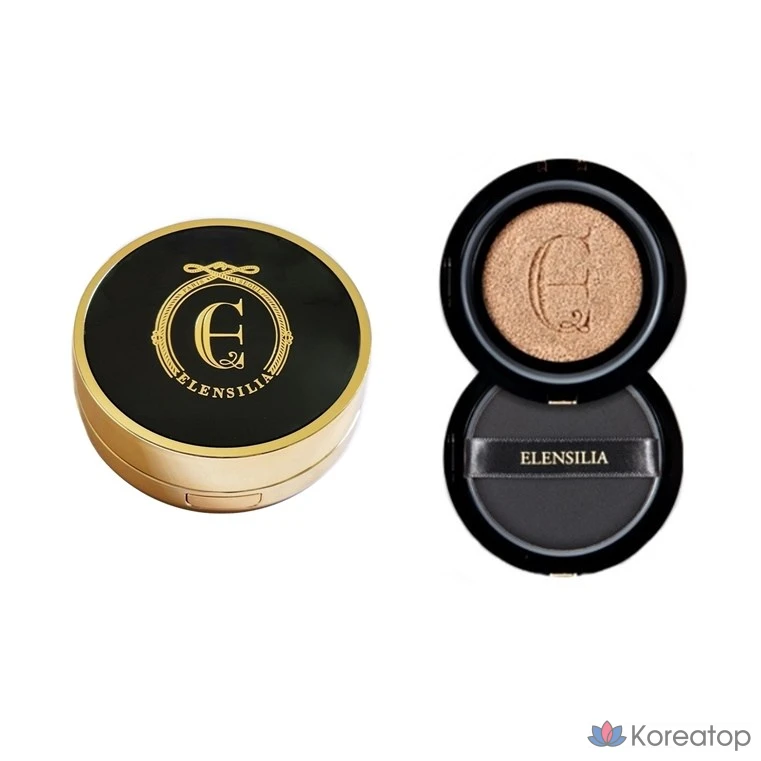 Кушон Elensilia Escargot Essence Cover Cushion Premium, оттенок 23, 1 шт. + 1 шт.