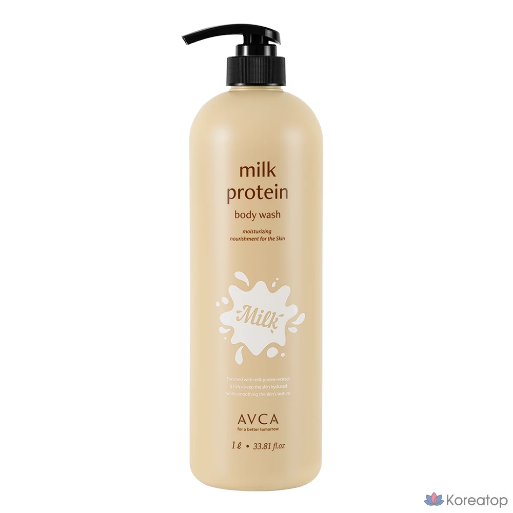 Гель для душа AVCA Milk Protein Goat Milk Body Wash, аромат Baby Powder, 1 л, 1 шт.