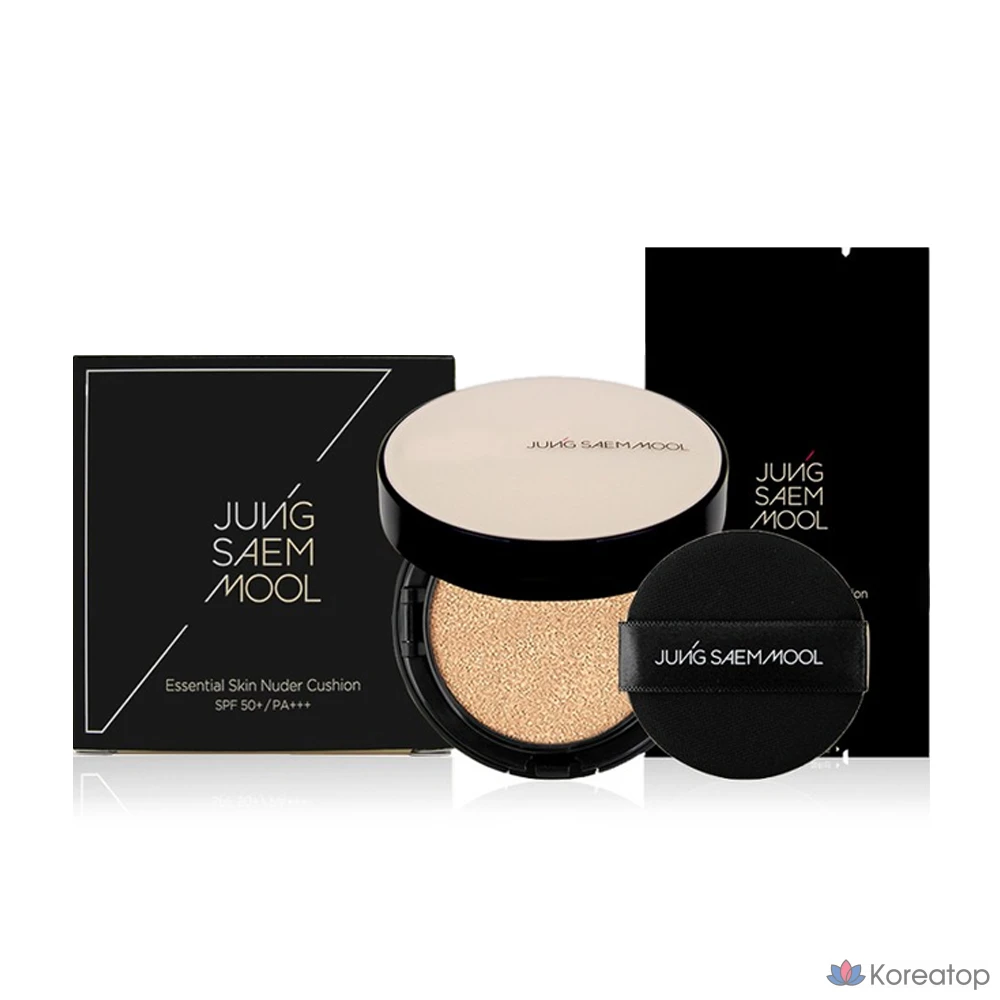 Кушон Jungsaemmool Essential Skin Nuder Cushion Foundation, оттенок Medium, 14 г + 14 г, 1 шт.