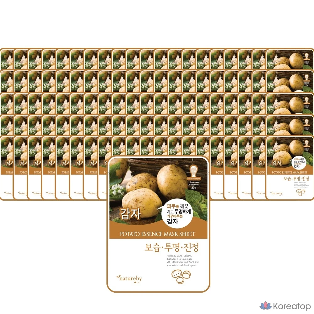 Тканевая маска для лица Natureby Potato Essence Mask, 100 шт.