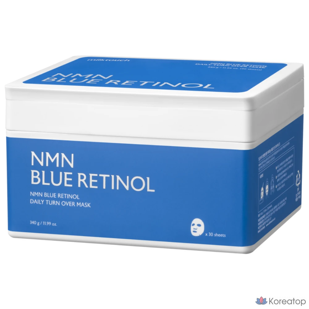 Тканевая маска для лица Milk Touch NMN Blue Retinol Daily Turnover Mask, 30 шт.