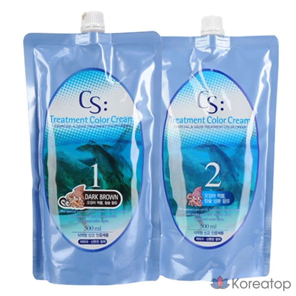Триммер для волос Incus Somang CS Treatment Squid Ink, оттенок Dark Brown, 500 мл + 500 мл, 1 шт.