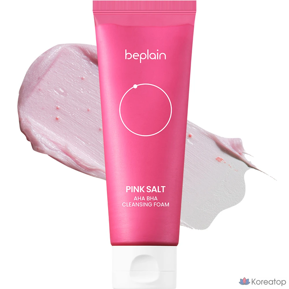 Очищающая пенка Beplain Pink Salt AHA BHA Cleansing Foam, 120 мл, 1 шт.