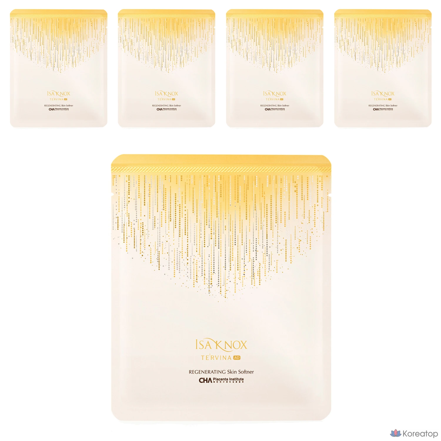 Тканевая маска для лица Isa Knox Terbina AD Regenerating Gold Ampoule Mask, 5 шт.