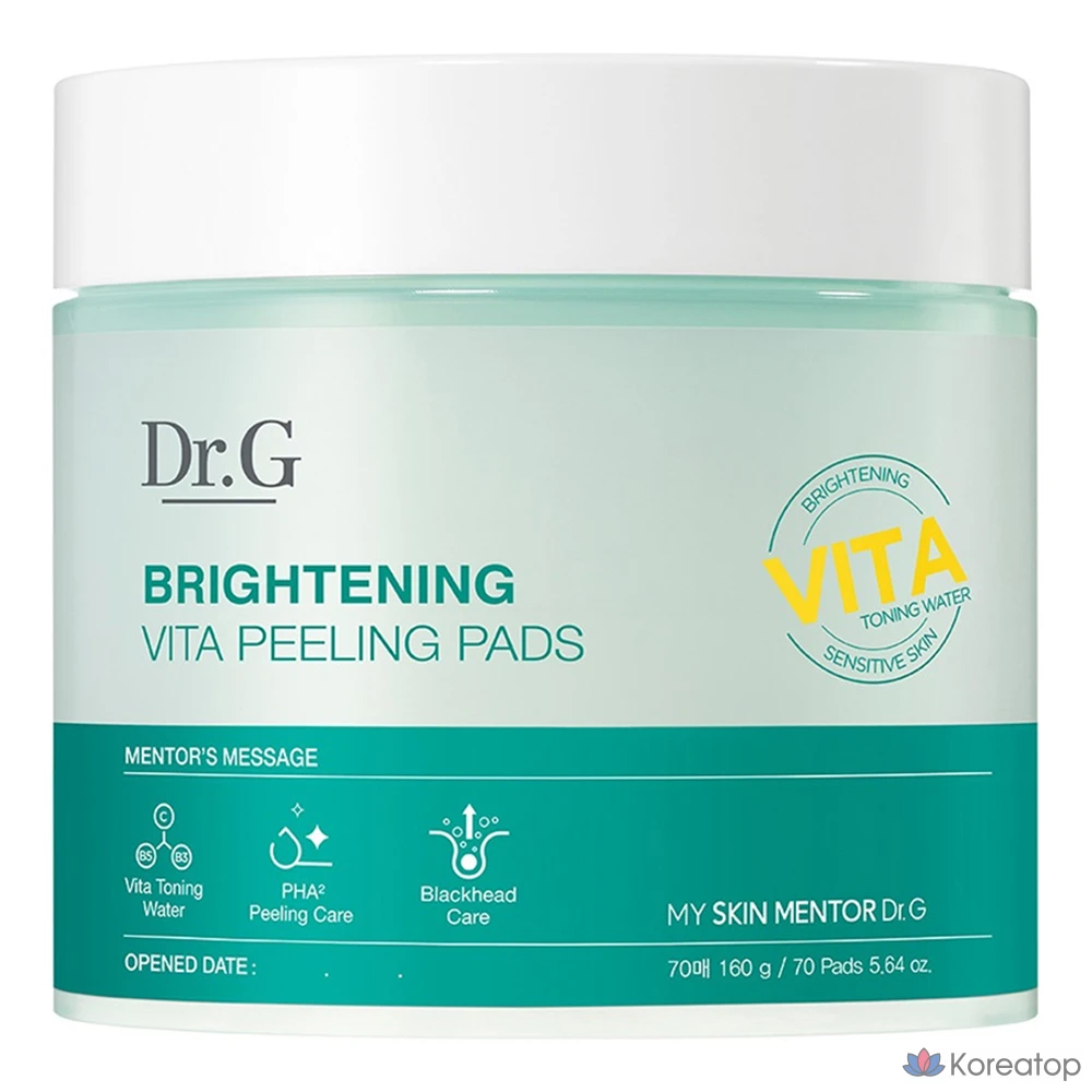 Пилинг-пэды Dr. G Brightening Vitamin Peeling Pad, 160 г, 70 шт.