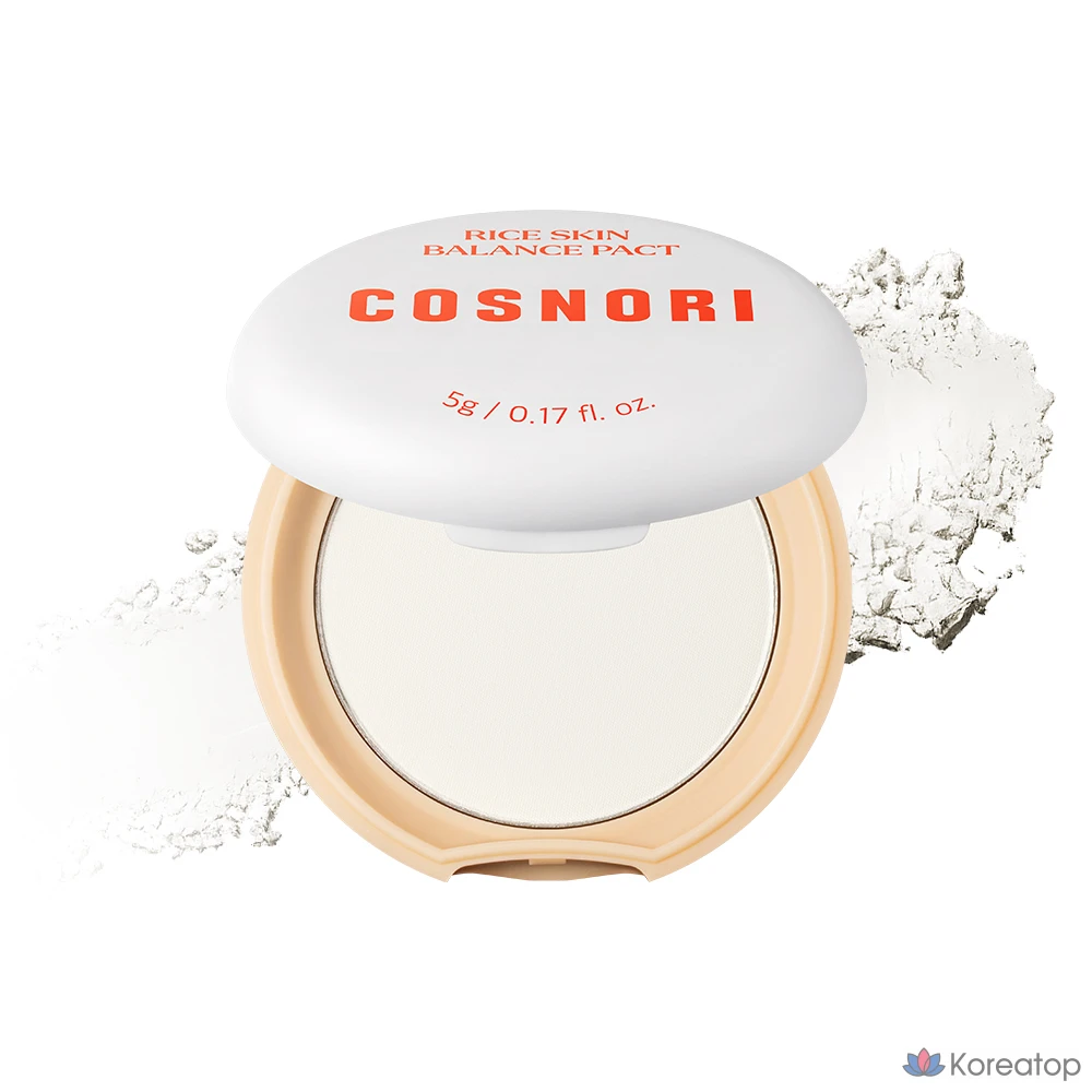 Пудра для лица Cosnori Rice Skin Balance No Sebum Powder Pact, оттенок White, 5 г, 1 шт.