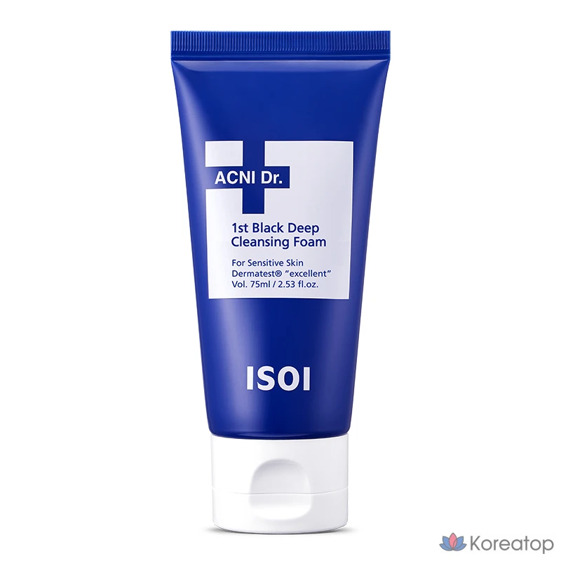 Очищающая пенка Isoi Acne Doctor First Black Deep Cleansing Foam, 75 мл, 1 шт.