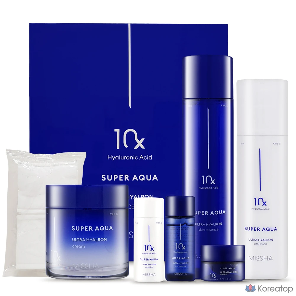 Набор для ухода Missha Super Aqua Ultra Hyalron 3-piece Set, 1 шт.