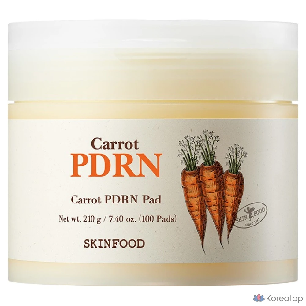 Пэды Skinfood Carrot PDRN Hydrating Pad, 100 шт., 210 г