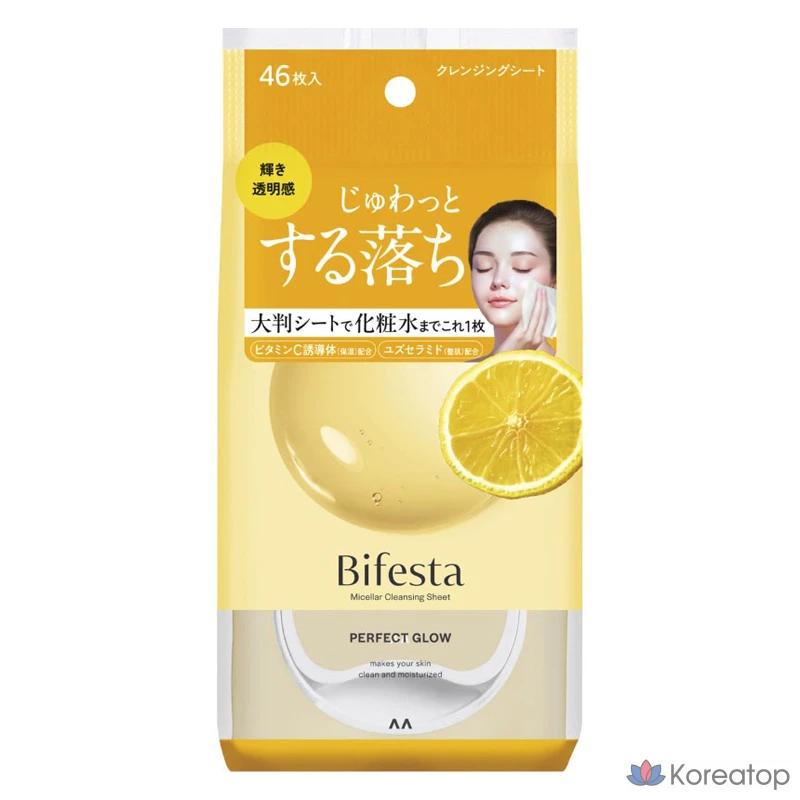 Очищающие салфетки Bifesta Micellar Cleansing Tissues Perfect Glow, 1 шт.