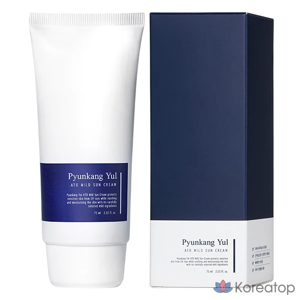 Солнцезащитный крем Pyunkang Yul Ato Mild Sun Cream SPF50+ PA++++, 75 мл, 1 шт.