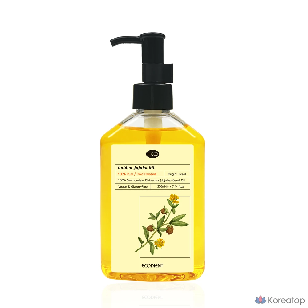 Масло для лица Francoise&fragrance Ecoadient 100% Pure Golden Jojoba Oil, 220 мл, 1 шт.