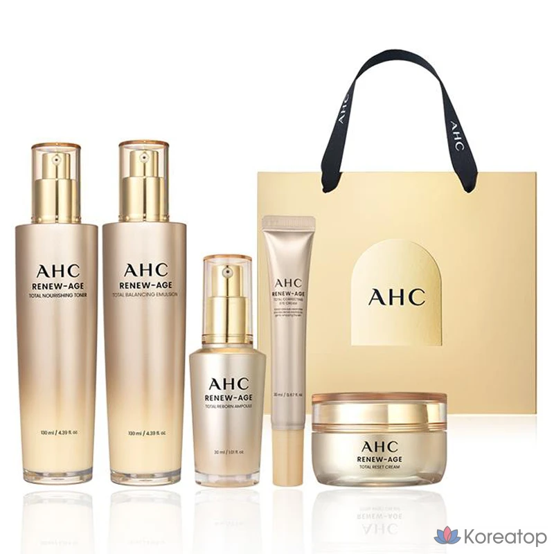 Набор для ухода AHC Renewage Total 4-piece Set + Eye Cream 20 ml Gift, 1 шт.