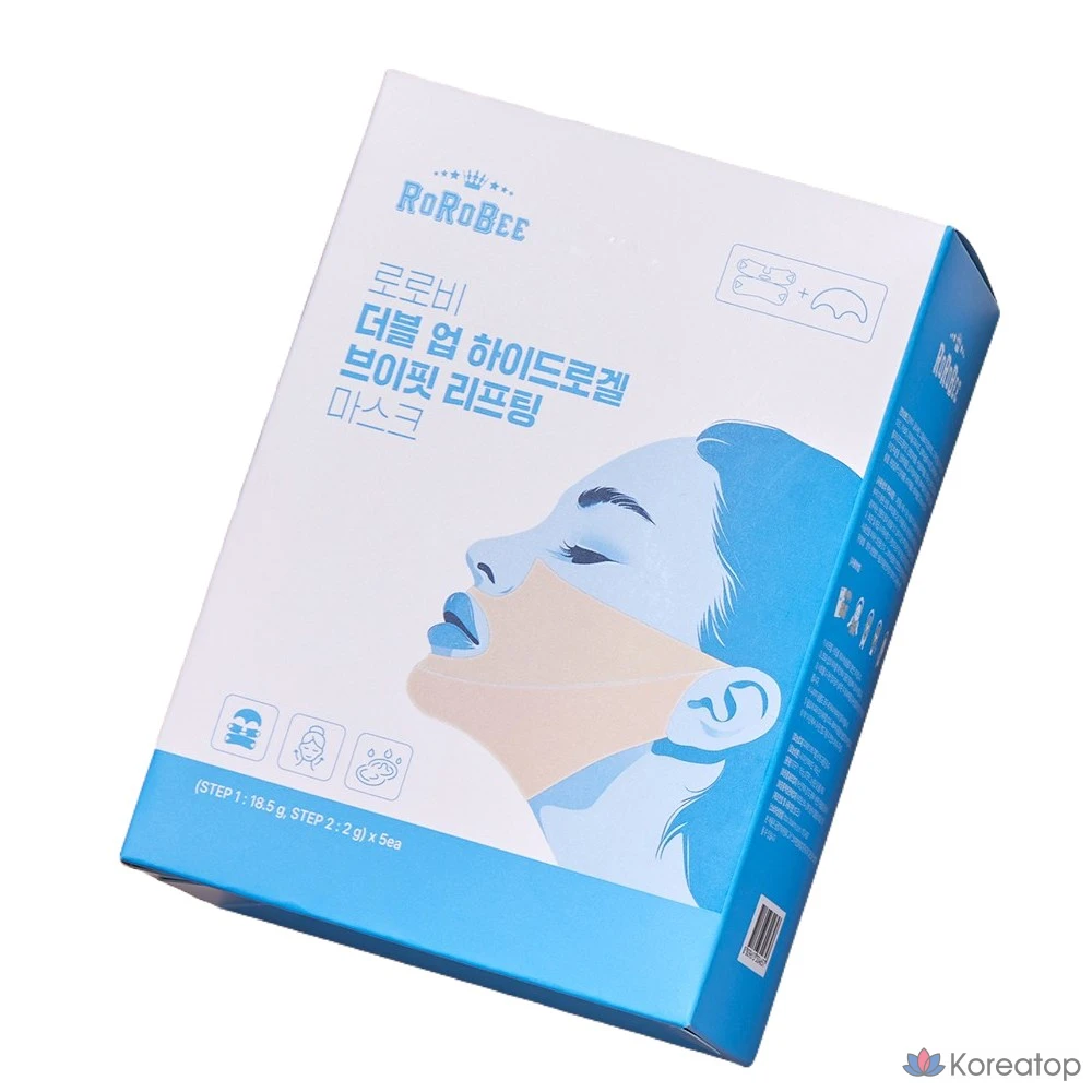 Тканевая маска для лица LOLO SKINNY Double Up Collagen Hydrogel V-Line Lifting Pack Mask Sheet LS0010, 30 шт.