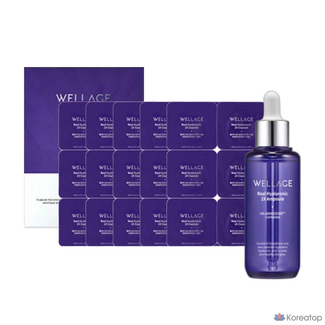 Сыворотка WELLAGE Real Hyaluronic Capsule Season 3, 30 капсул + ампула 70 мл, 1 шт.