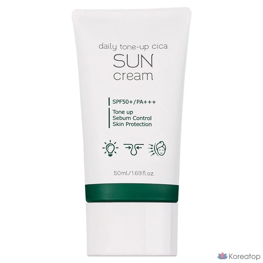 Солнцезащитный крем Prreti Daily Tone-Up Cica Sun Cream SPF50+ PA+++, 50 мл, 1 шт.