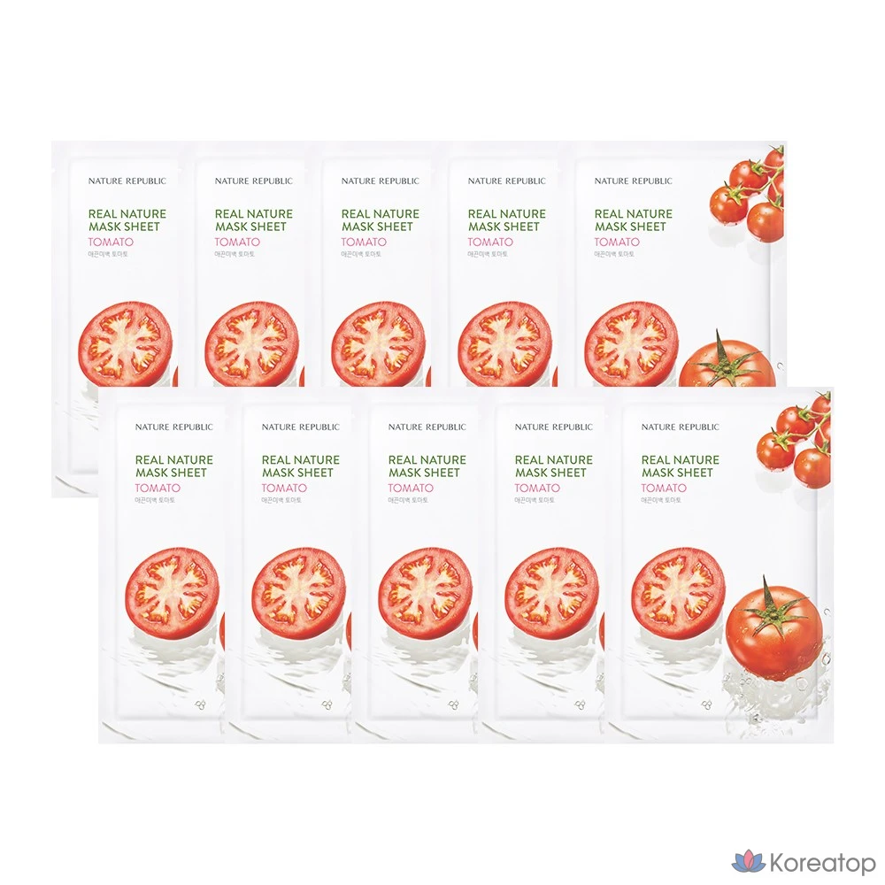 Тканевая маска для лица Nature Republic Real Nature Tomato Mask, 30 шт.