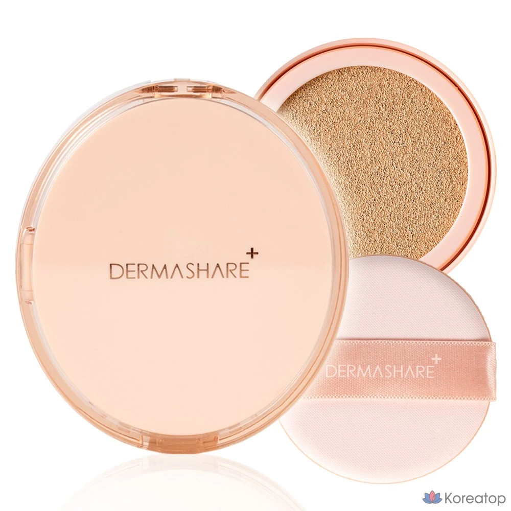 Кушон Dermashare Vegan Glow Long Lasting Air Fixing Cover Cushion Foundation, оттенок 21, 15 г, 2 шт.