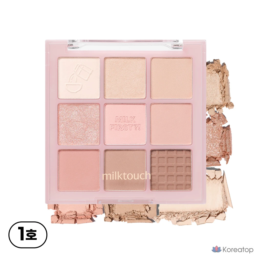 Палитра теней Milk Touch Tone On Shadow Palette, оттенок 01 Today Cereal Bowl, 1 шт.
