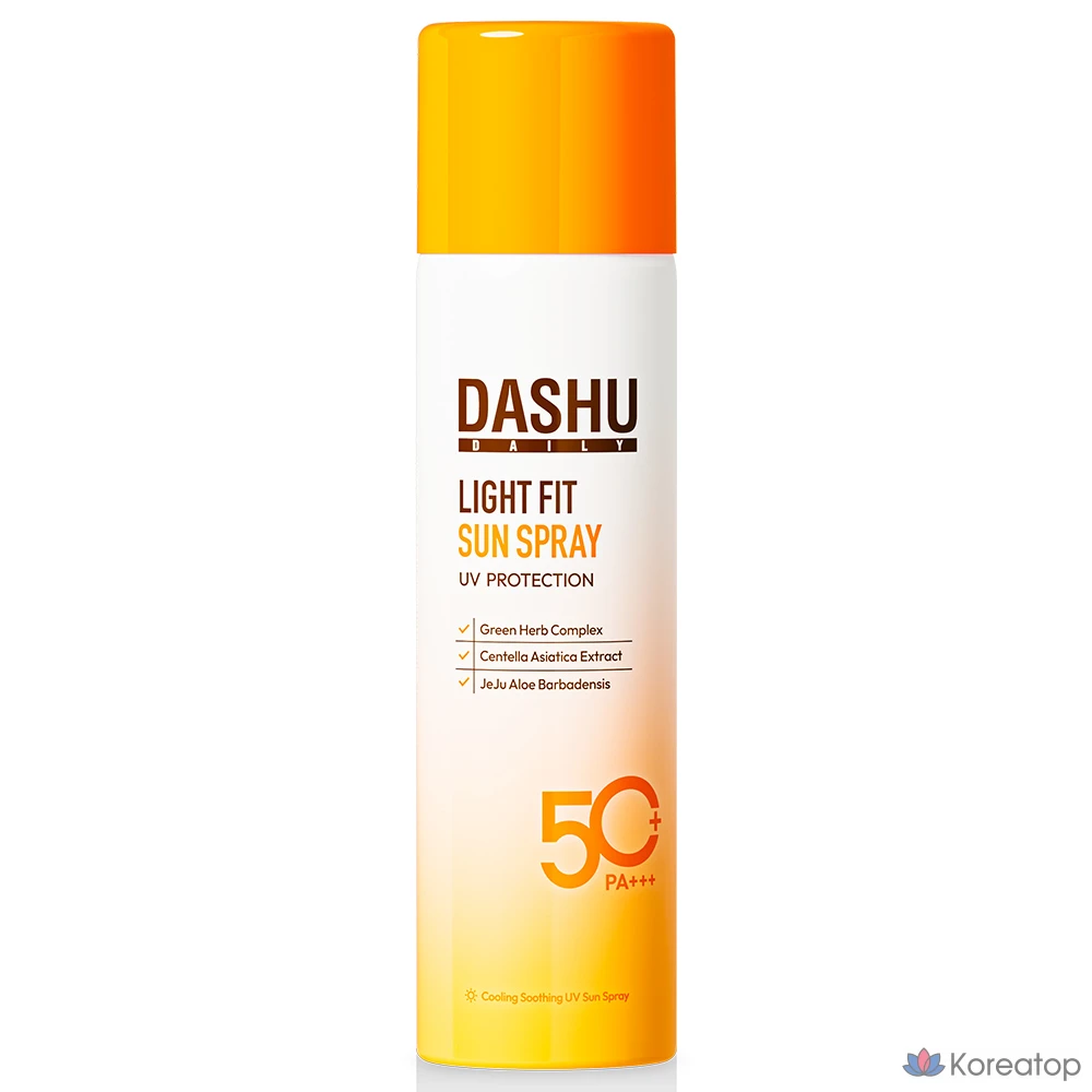Солнцезащитный спрей DASHU Daily Light Fit Sun Spray SPF 50+ PA+++, 150 мл, 1 шт.