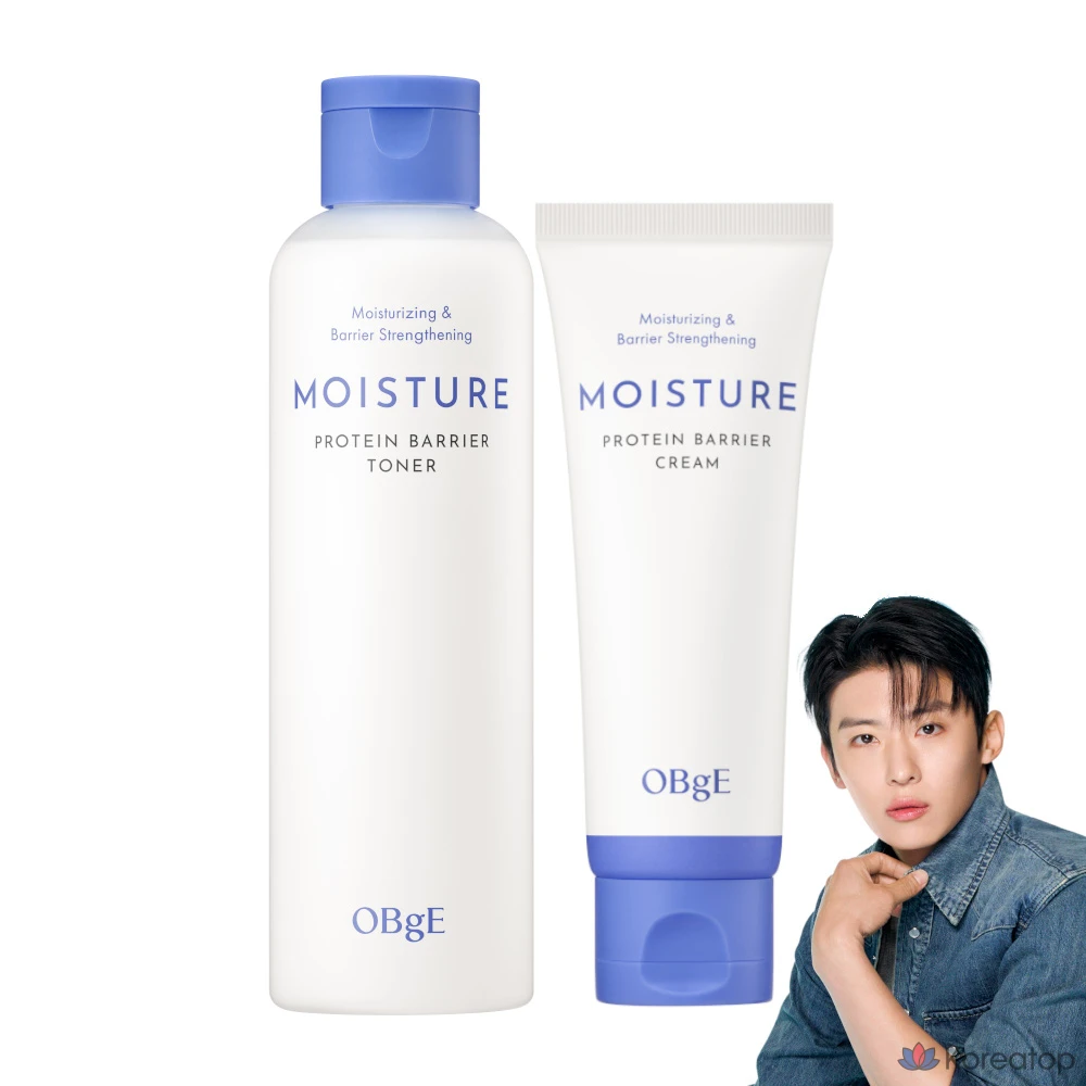 Набор для ухода OBge Moisture Protein Barrier 2-piece Set (Toner 200 мл + Cream 70 мл), 1 шт.
