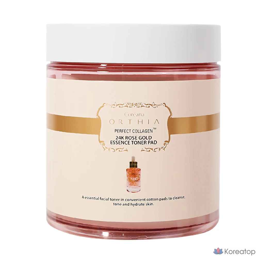 Тонер-пэды Coreana Orcia 24K Rose Gold Essence Toner Pad, 100 шт.