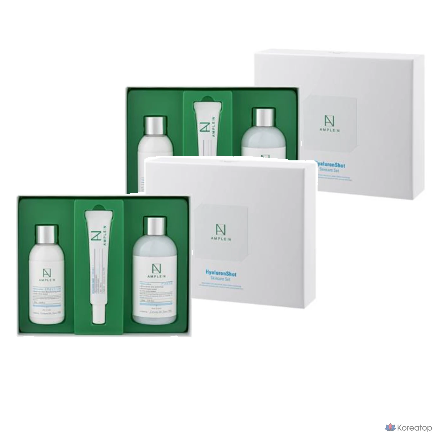 Набор для ухода AMPLE:N Hyaluronic Shot 3-piece Set, 2 шт.