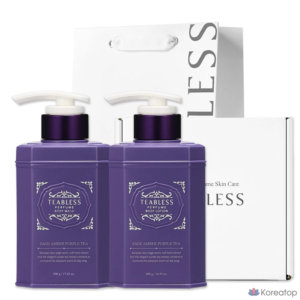 Набор для ухода TEABLESS Sage Amber Purple Tea Perfume Body Lotion & Body Wash Gift Set, 1 шт.