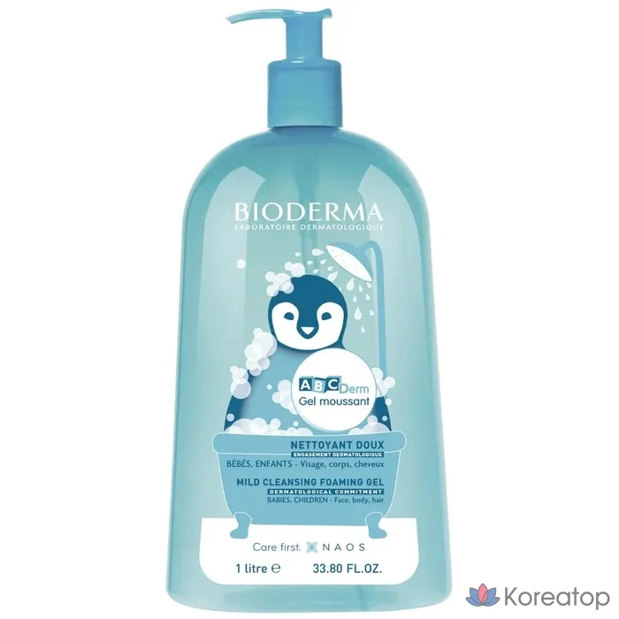 Очищающий гель-пенка Bioderma ABCDerm Cleansing Foaming Gel, 1 л, 1 шт.