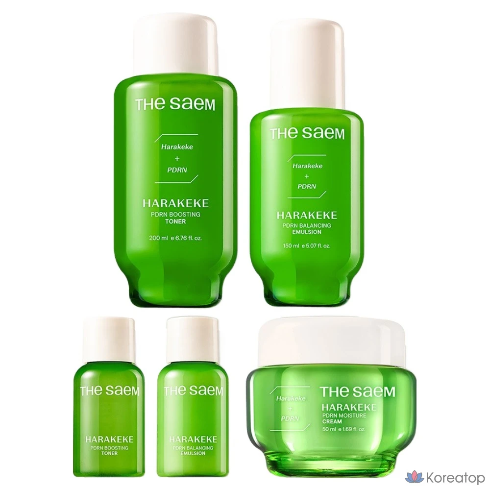Набор для ухода The Saem Harakeke PDRN Skin Care 3-piece Set, 1 шт.