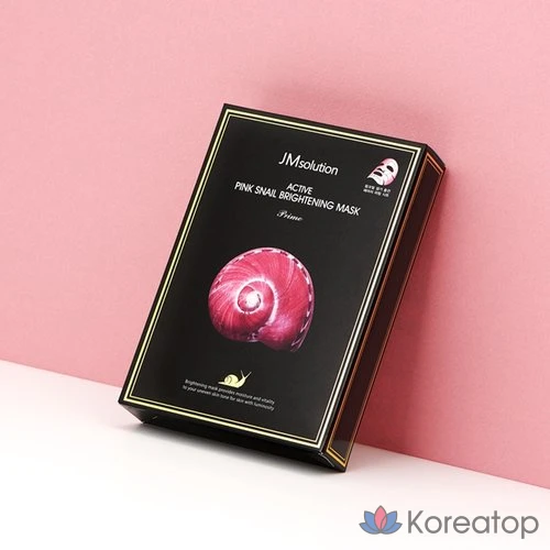 Тканевая маска для лица JM Solution Active Pink Snail Brightening Mask Prime, 10 шт.