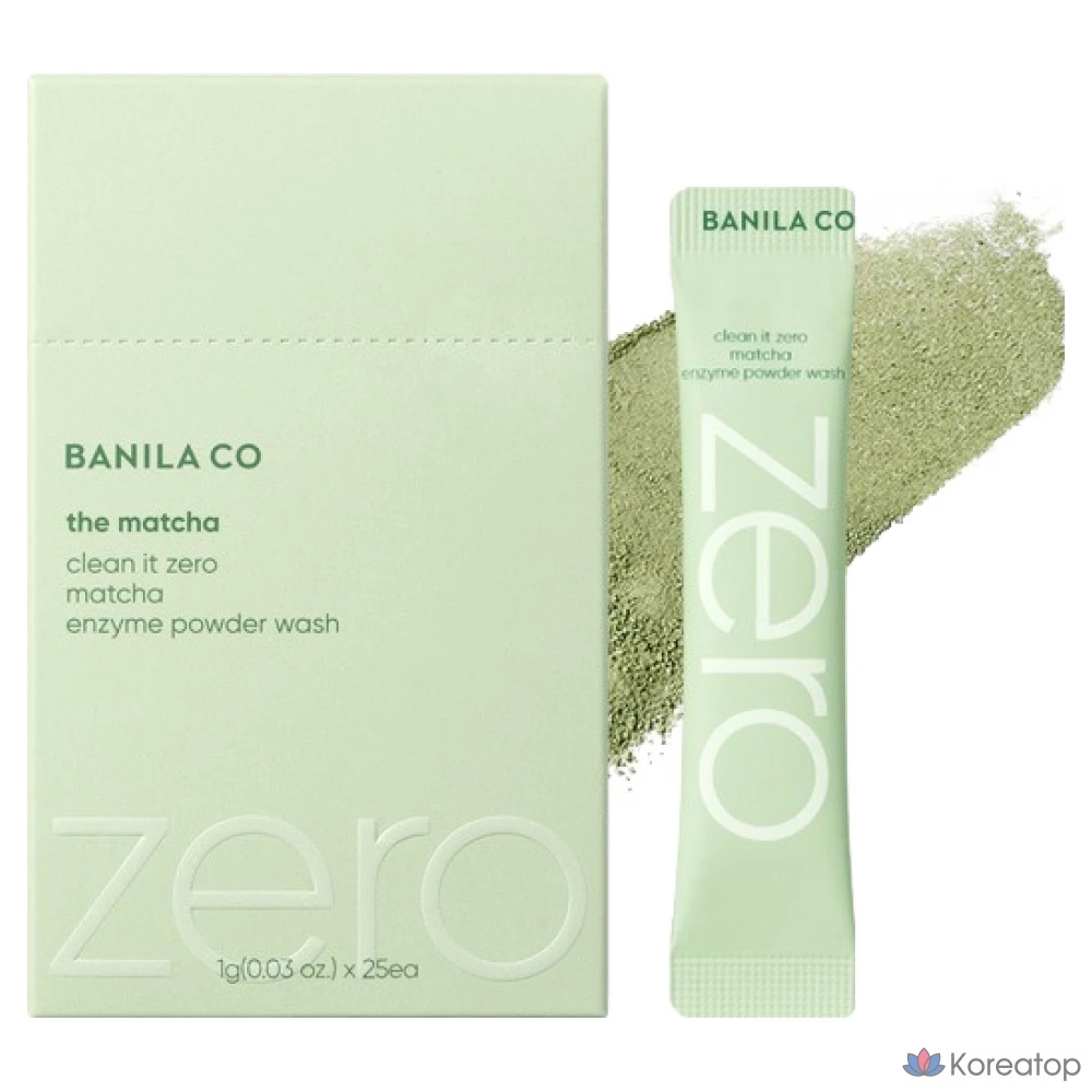 Пенка для умывания BANILA CO Clean It Zero Matcha Enzyme Powder Wash, 25 г, 25 шт.