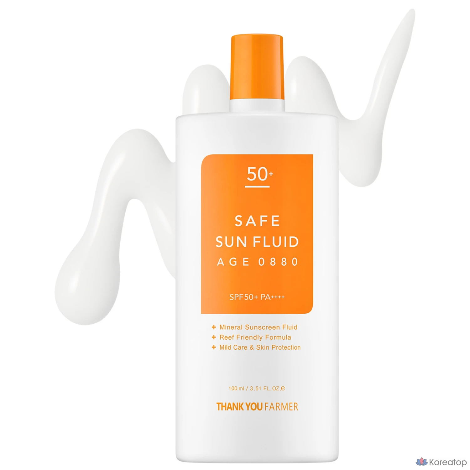 Солнцезащитный крем Thank You Farmer Safe Sun Fluid AGE 0880 SPF50+ PA++++, 100 мл, 1 шт.