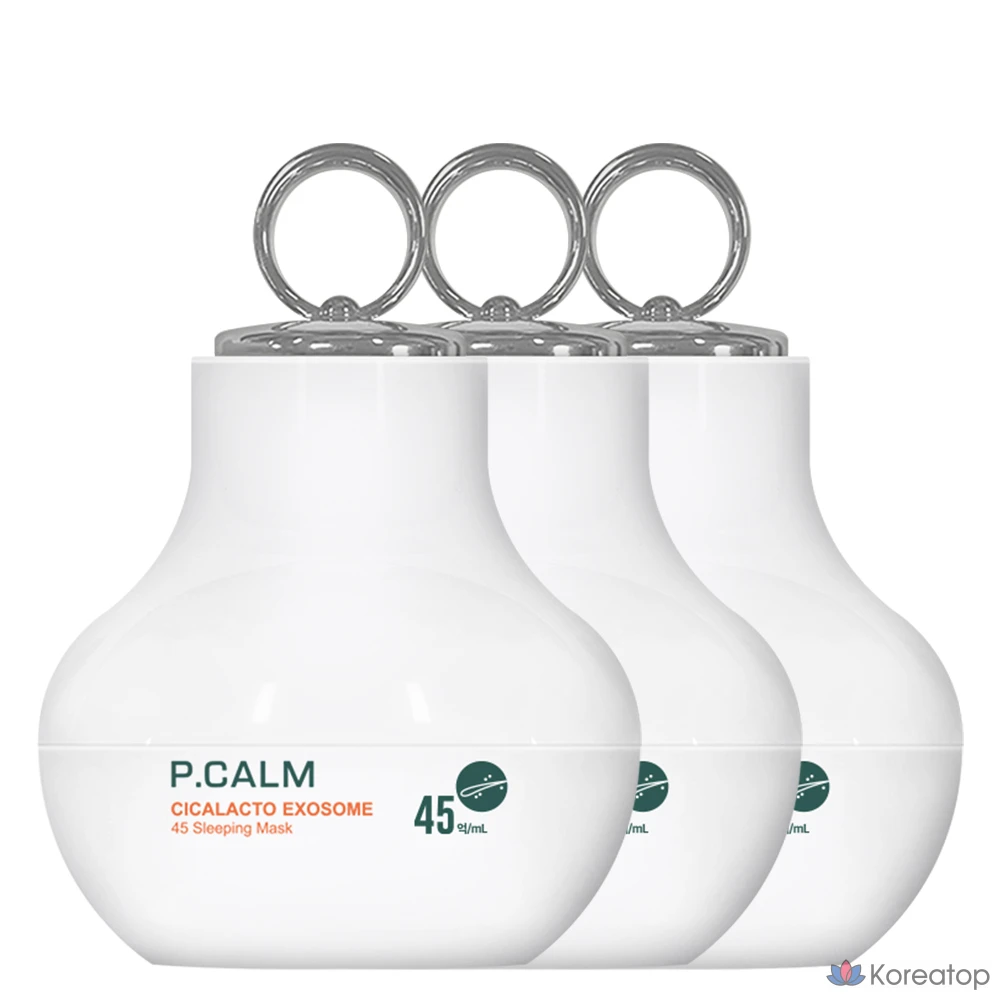 Спа-маска для лица P.CALM Cica Lacto Exosome 45 Sleeping Mask LED массажер, 50 г, 3 шт.
