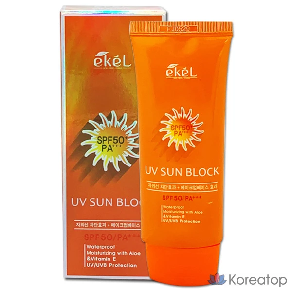 Солнцезащитный крем Ekel UV Sunblock Cream Makeup Base Effect, 70 мл, 1 шт.