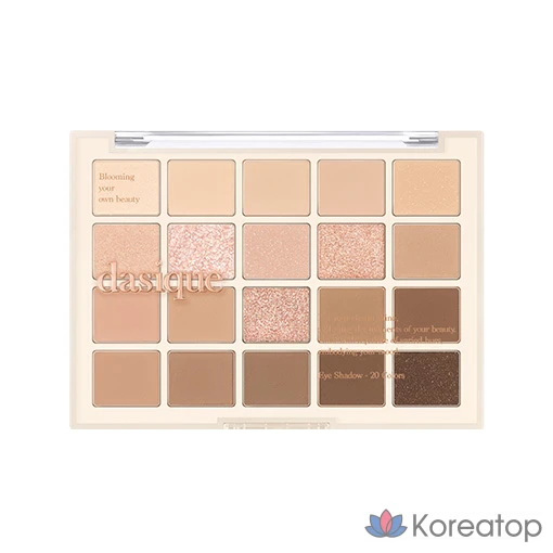 Палетка теней для век Dasique Mood Shadow Palette 20-Color Sweet Heart, оттенок 01 Warm Basic, 1 шт.