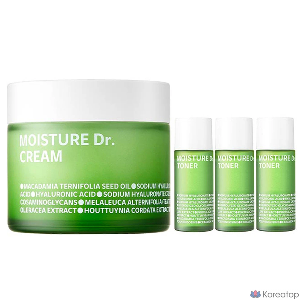 Набор для ухода Isoi Moisture Doctor 2-piece Set (Cream + Toner), 70 мл + 8 мл x 3, 1 шт.
