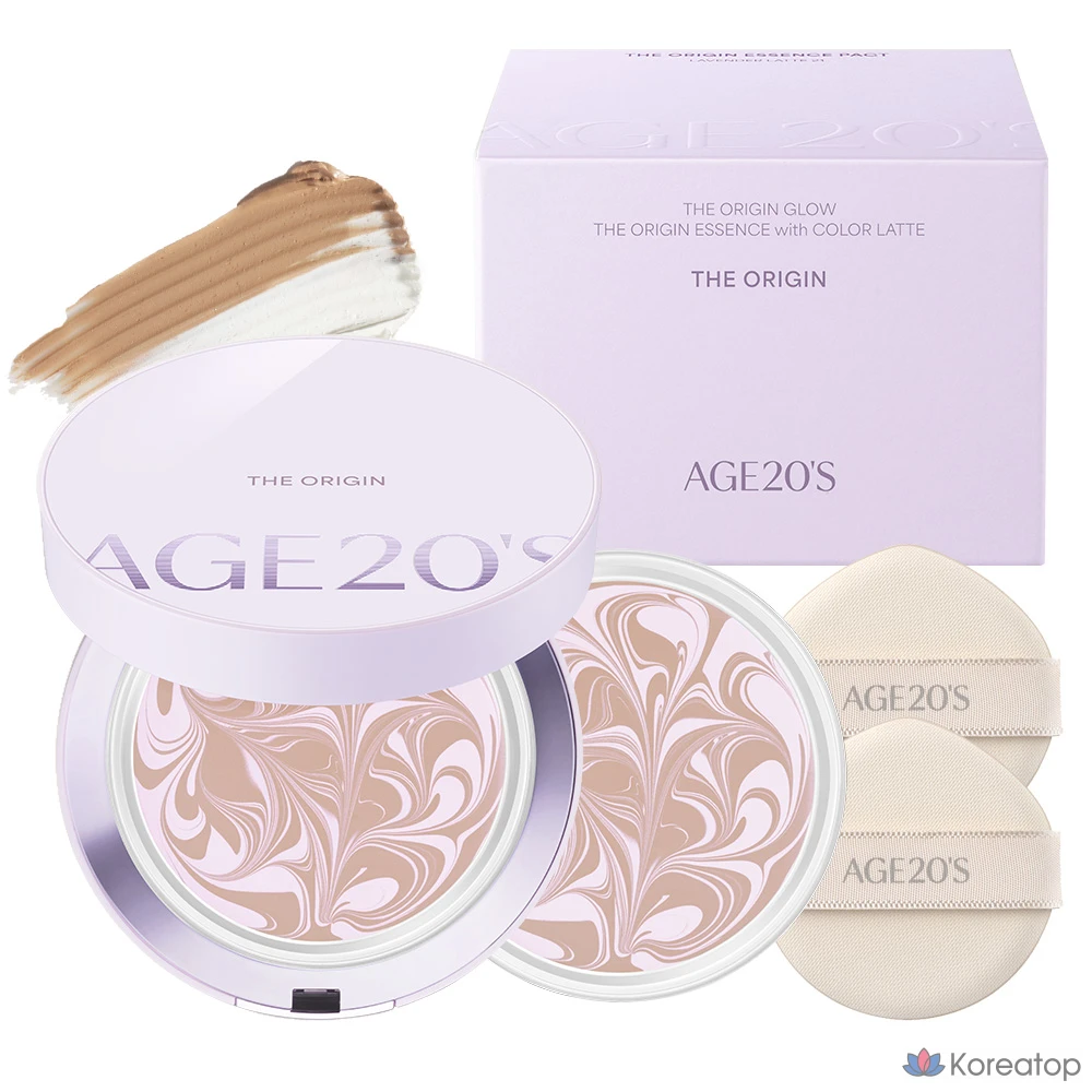 Кушон AGE 20S Diorigin Essence Pact, оттенок 13 Lavender Latte, 12.5 г + 12.5 г, 1 шт.