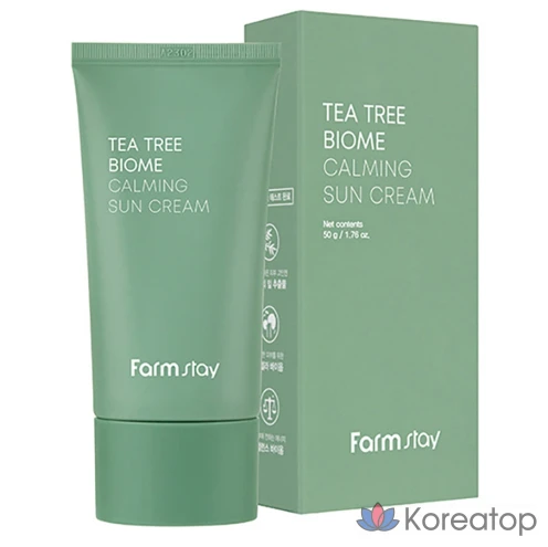 Солнцезащитный крем FarmStay Powerful Dual UV Blocking Effect Tea Tree Leaf Extract, 50 г, 1 шт.