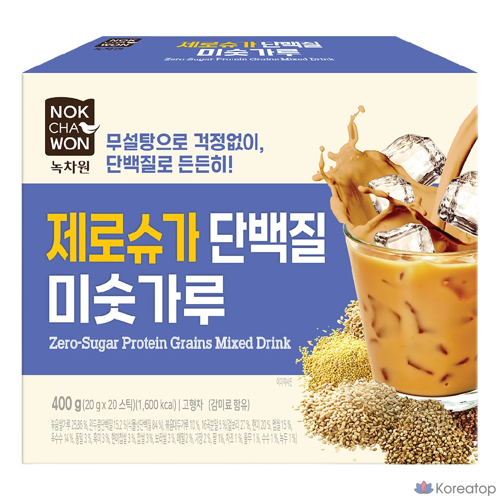 Протеиновый напиток Nokchawon Zero Sugar Protein Misutgaru, 400 г, 1 шт.