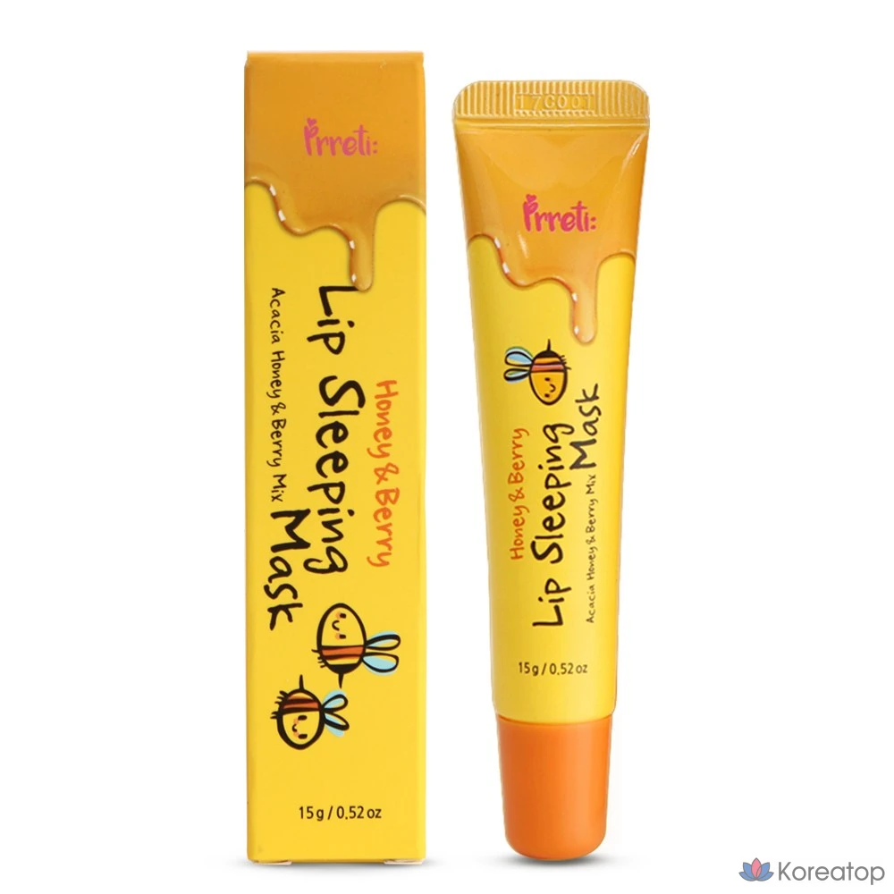 Бальзам для губ Prreti Lip Sleeping Mask, оттенок Honey &amp; Berry, 15 г, 1 шт.